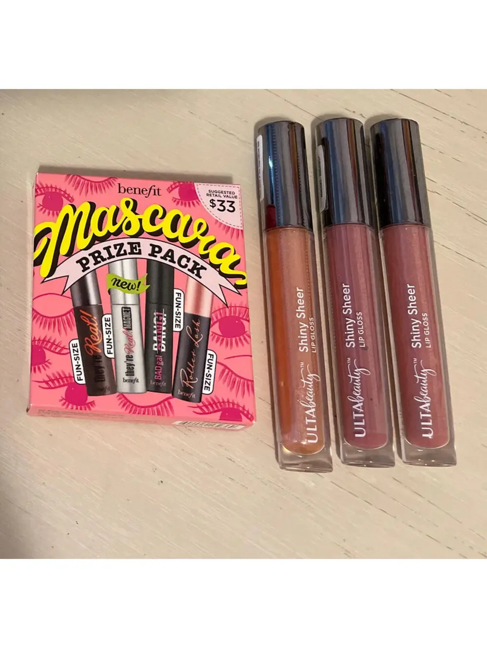 Benefit Womens Mascara Prize Pack 4 Mascaras and 3 Full Size Ulta Glosses!! A827